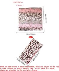leoparf print imitation silk scarf