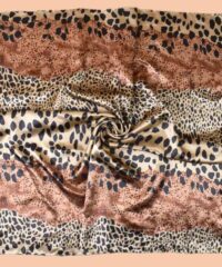 leoparf print imitation silk scarf