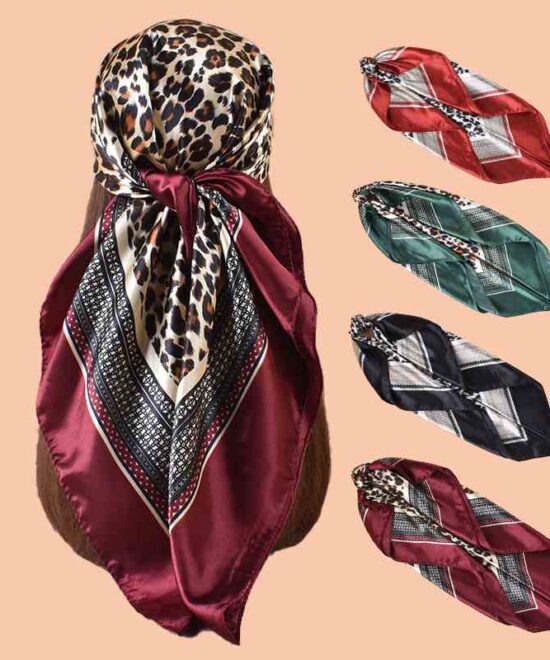 print imitation silk scarf