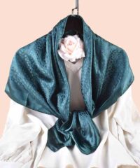 leoparf print imitation silk scarf