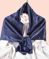 leoparf print imitation silk scarf