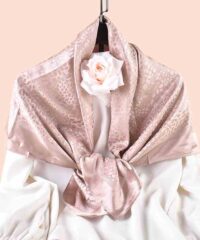 leoparf print imitation silk scarf