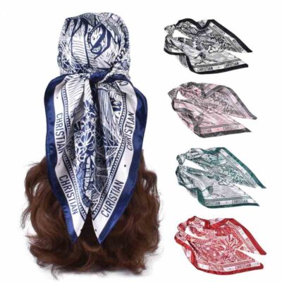 silk satin head scarf​