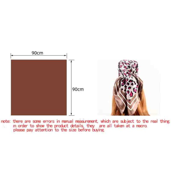 leoparf print imitation silk scarf