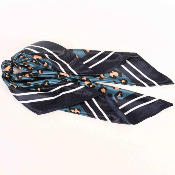 leoparf print imitation silk scarf