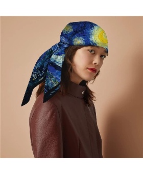 Oil painting style scarf