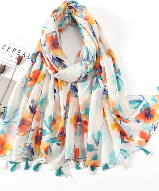 Ethereal Floral Mist Scarf