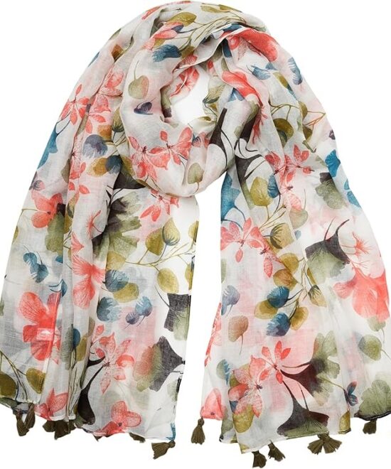 Flower Leaf Pattern Scarf