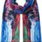 Faux Cashmere Flower Scarf