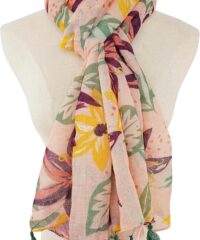 Multicolor Floral Tassel Shawls