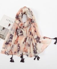 Factory Soft Pink Grey Scarf