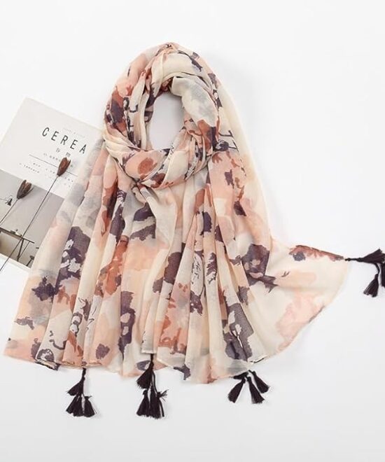 Factory Soft Pink Grey Scarf