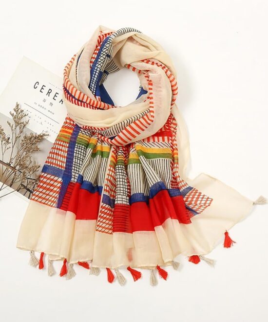 Splicing Striped Scarf