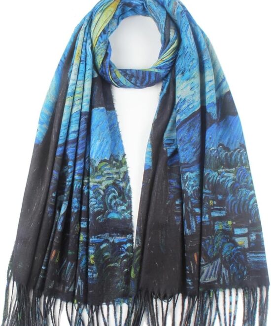 Van Gogh's Starry Night Oil Painting Scarf