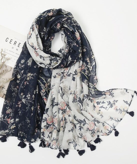 Women's Navy Blue Scarf