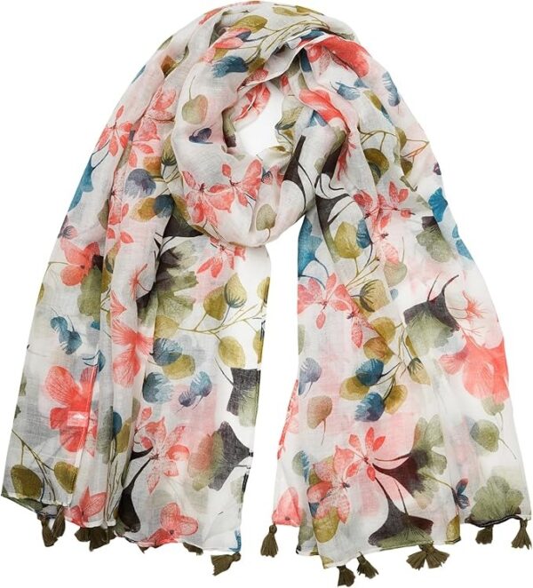 Flower Leaf Pattern Scarf