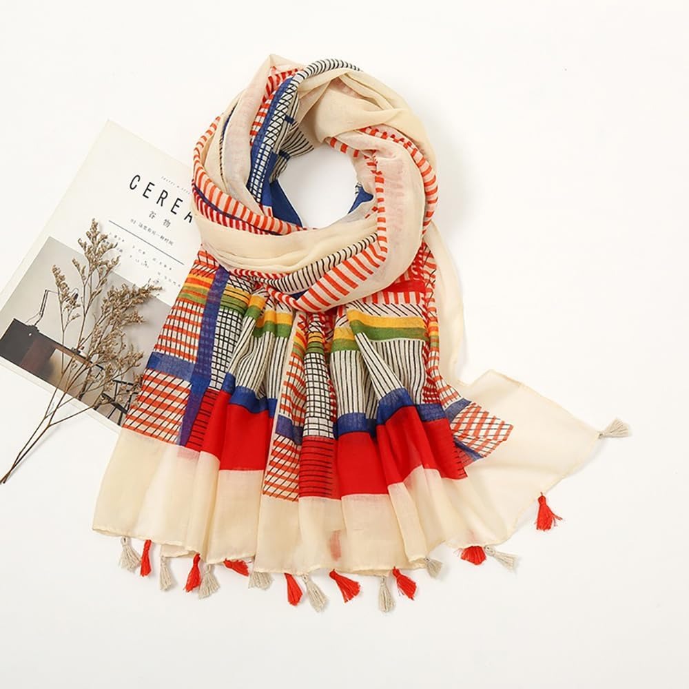 Splicing Striped Scarf