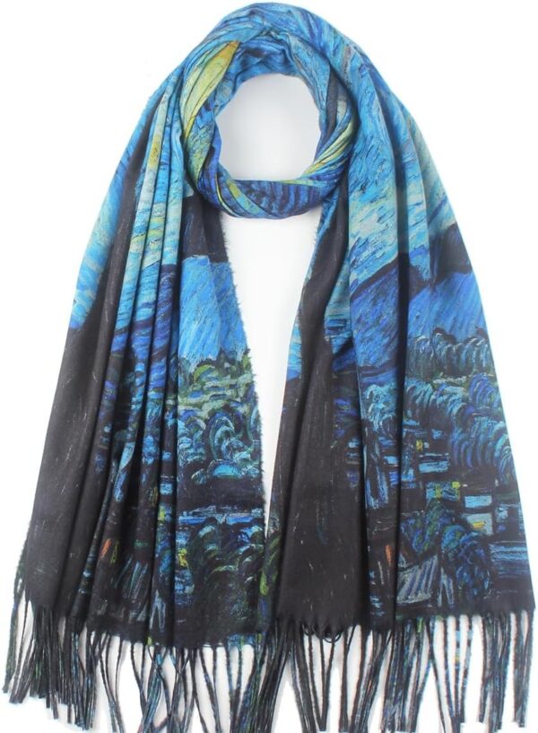 Van Gogh's Starry Night Oil Painting Scarf
