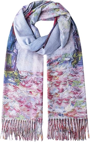 Vase of Peonies Scarf Monet Art Shawl