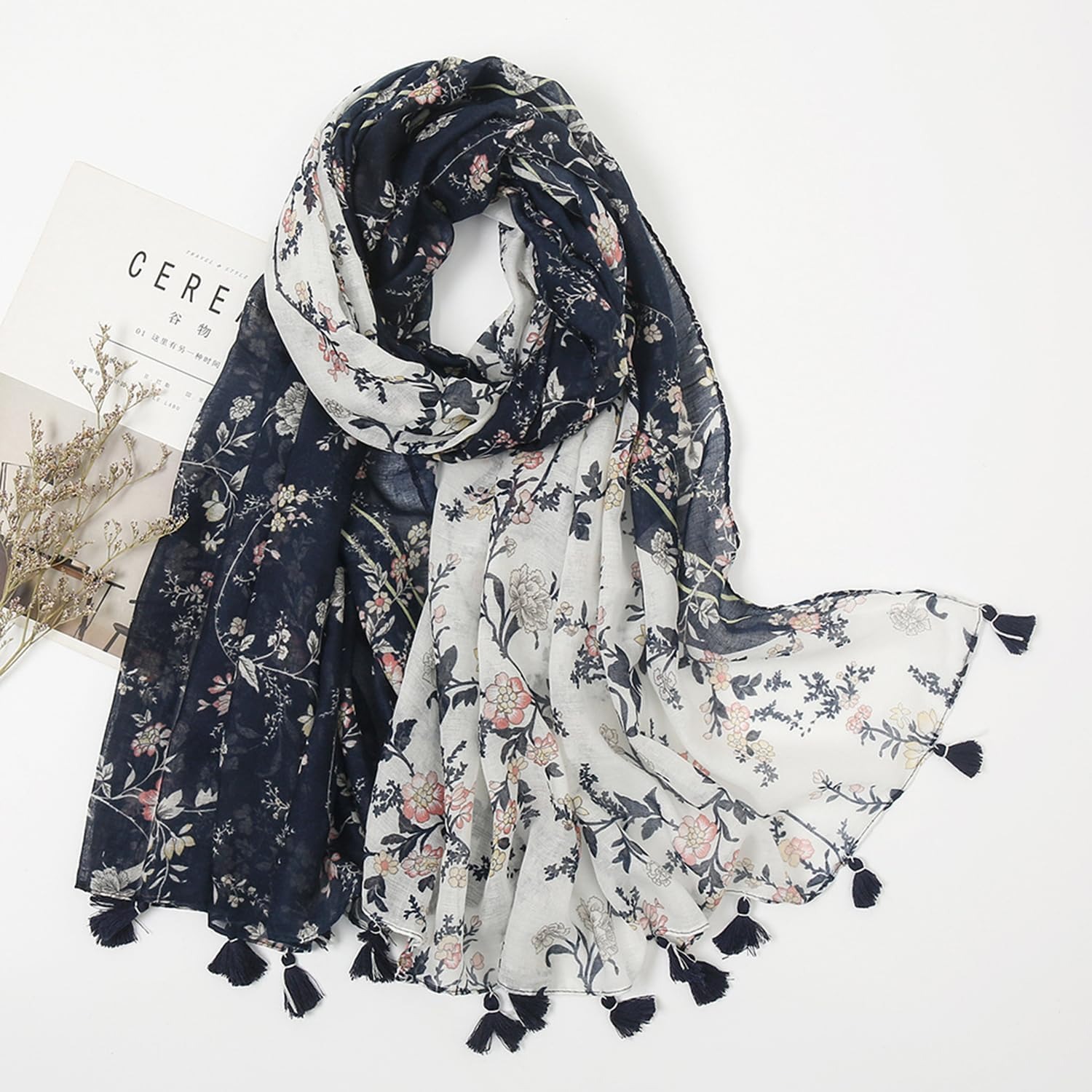 Women's Navy Blue Scarf