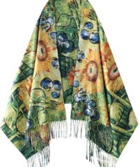 Faux Cashmere Sunflower Shawl